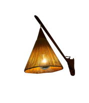 Temde_Leuchten_Adjustable_Teak_Wall_Lamp_with_Cord_Shade,_Germany,_1960s