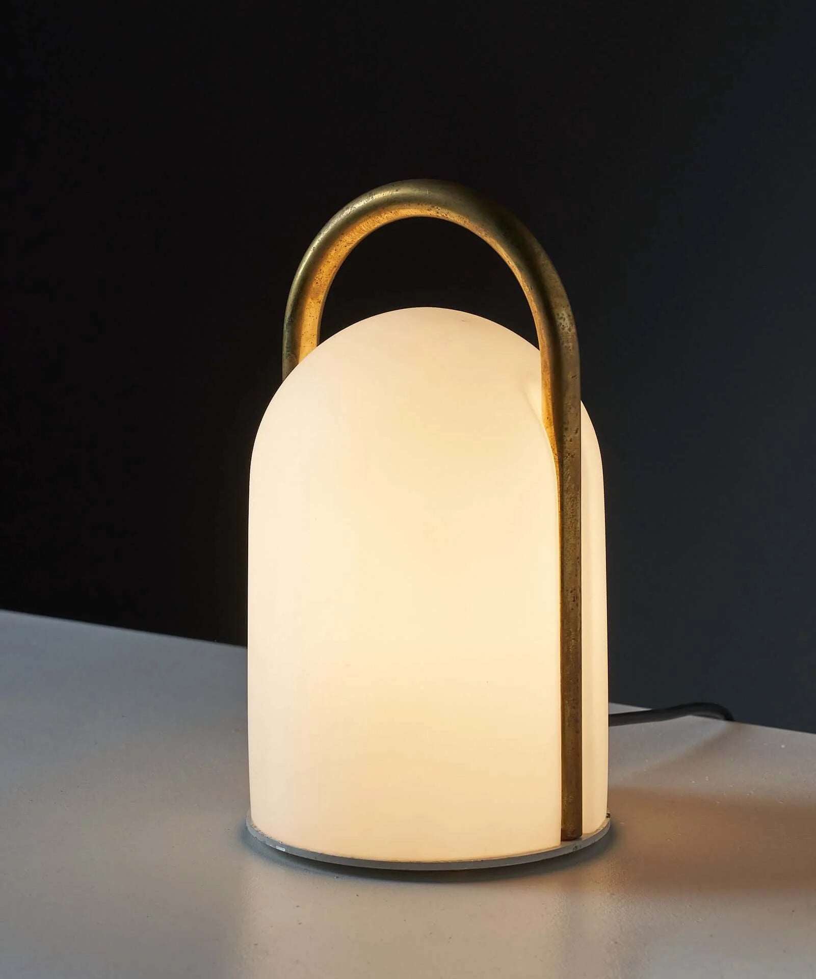 'Tender'_Table_Lamp,_Romolo_Lanciani_for_Tronconi,_Glass_&_Brass,_1980,_Italy