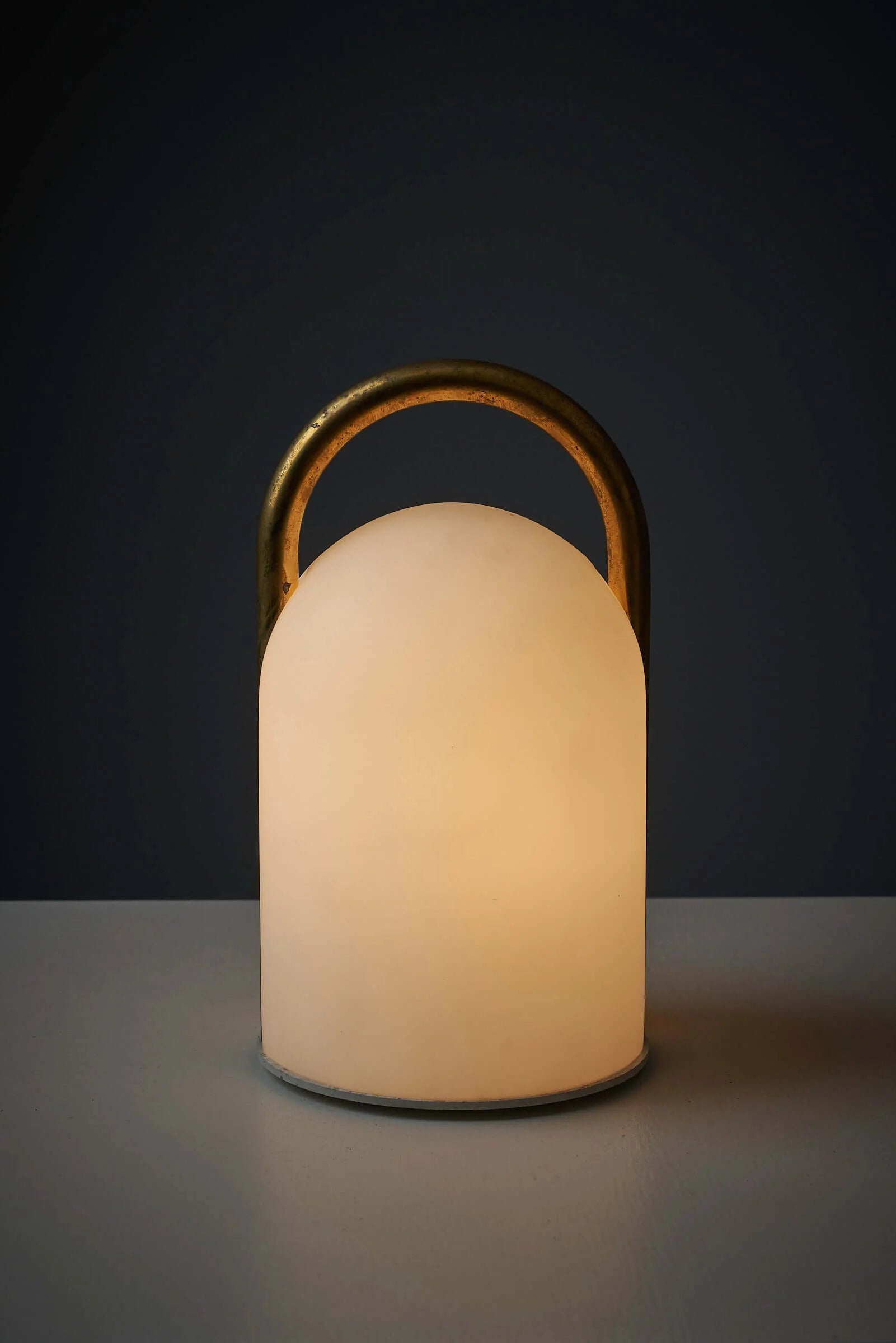 'Tender'_Table_Lamp,_Romolo_Lanciani_for_Tronconi,_Glass_&_Brass,_1980,_Italy