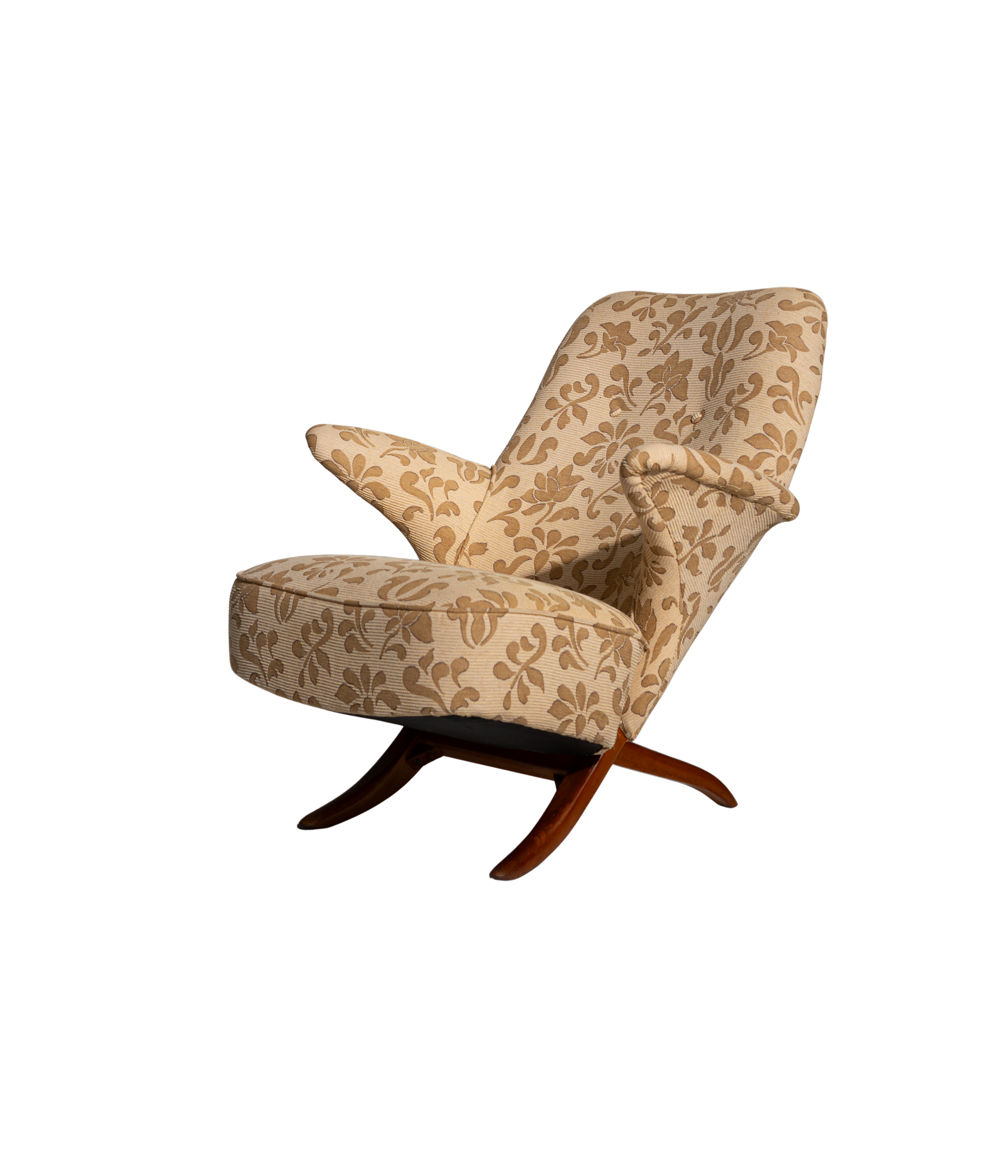 Theo_Ruth_Penguin_Lounge_Chair_for_Artifort_in_Floral_Upholstery,_Netherlands_1950s