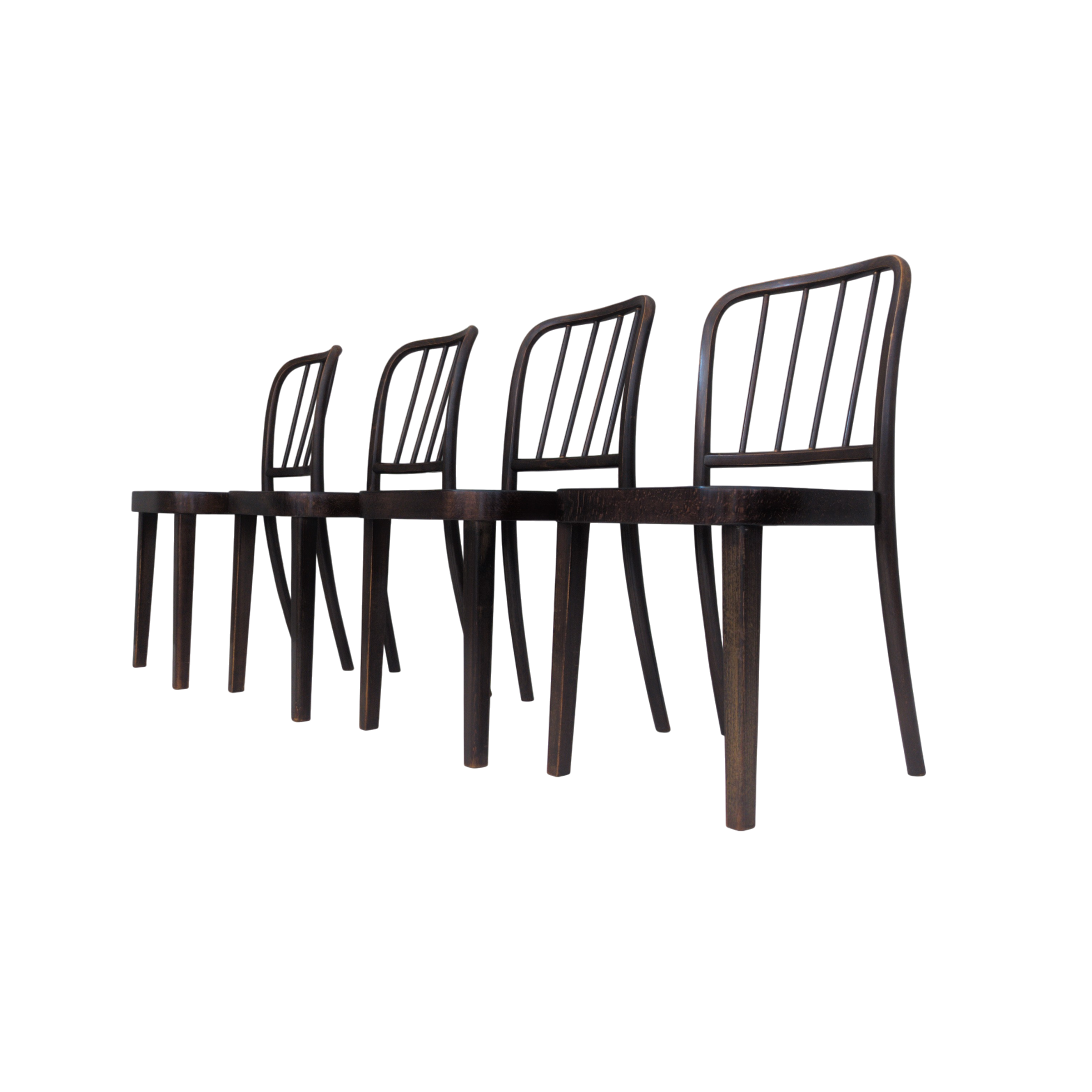 4_Dining_Chairs_by_Josef_Hoffmann_for_Thonet,_1930s