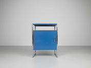Jindřich_Fenyves_B_107_Bauhaus_Nightstand_for_Thonet_in_Blue_Lacquer_and_Chrome,_1930s