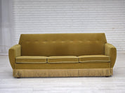Three-Seater_Sofa,_Green_Velour_&_Beech_Wood_Frame,_1970s_Denmark