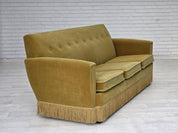 Three-Seater_Sofa,_Green_Velour_&_Beech_Wood_Frame,_1970s_Denmark