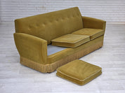 Three-Seater_Sofa,_Green_Velour_&_Beech_Wood_Frame,_1970s_Denmark