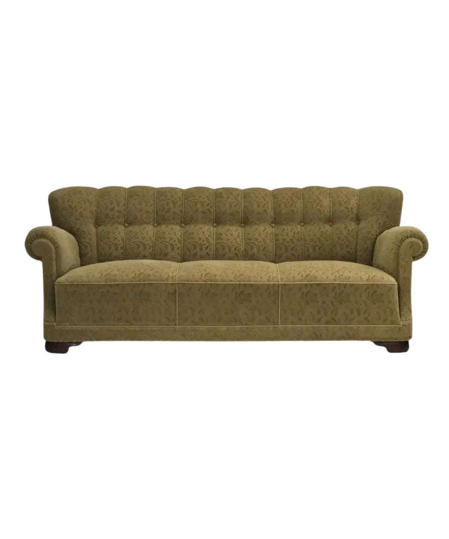 Three-Seater_Sofa,_Green_Velour_&_Beech_Wood_Frame,_1970s_Denmark