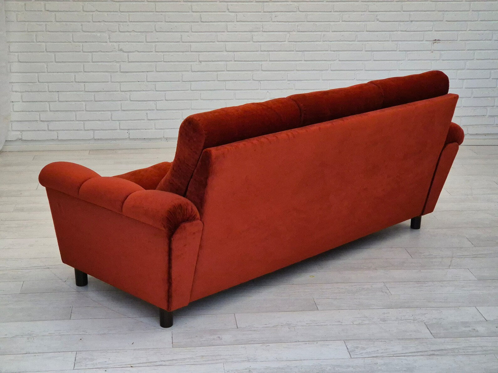 Three-Seater_Sofa,_Red_Furniture_Velour,_1980s_Denmark