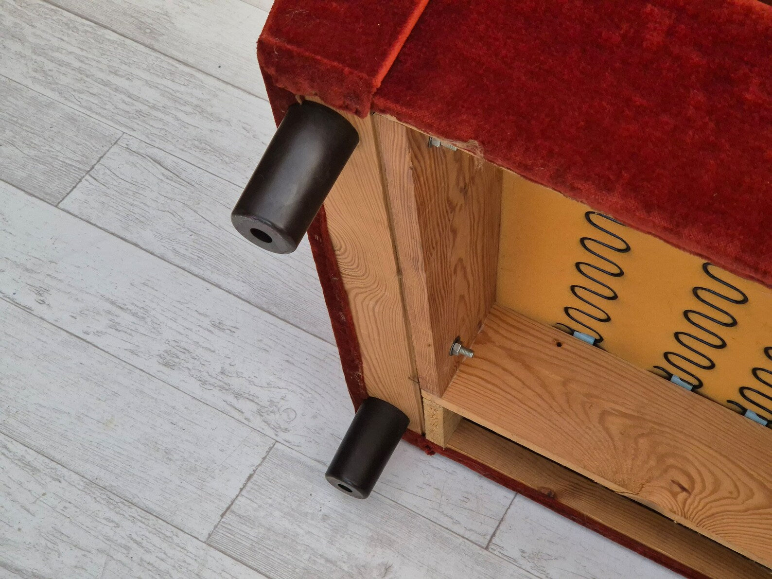 Three-Seater_Sofa,_Red_Furniture_Velour,_1980s_Denmark