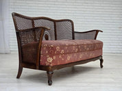 Danish_Modern_Three-Seater_Sofa_in_Salmon_Pink_Velour,_1950s,_Denmark