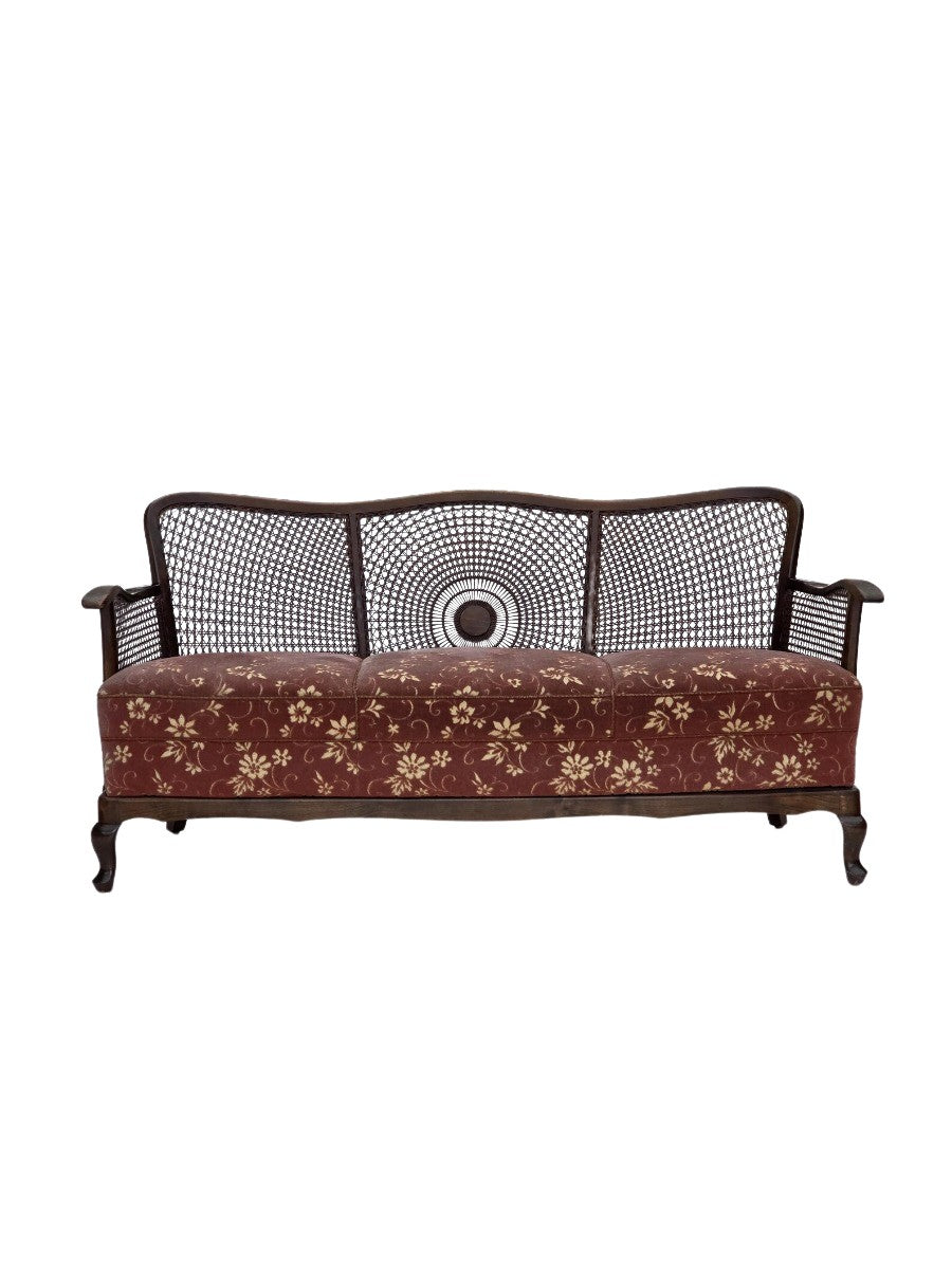 Danish_Modern_Three-Seater_Sofa_in_Salmon_Pink_Velour,_1950s,_Denmark