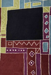 1990s_TISCA_“Krumi”_Hand-Tufted_Wool_Rug_with_Geometric_Pattern