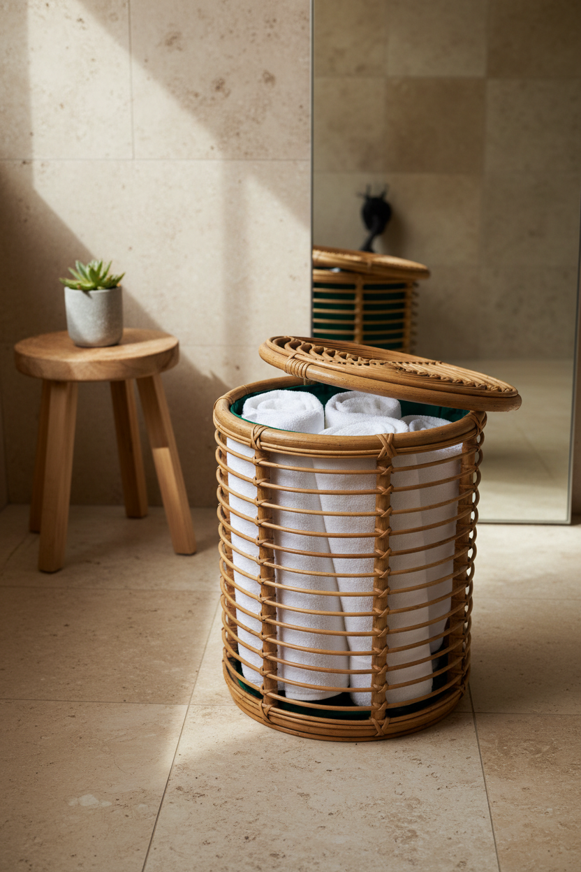 Tito_Agnoli_Bamboo_Storage_Stool_for_Cassina,_Italy,_1960s