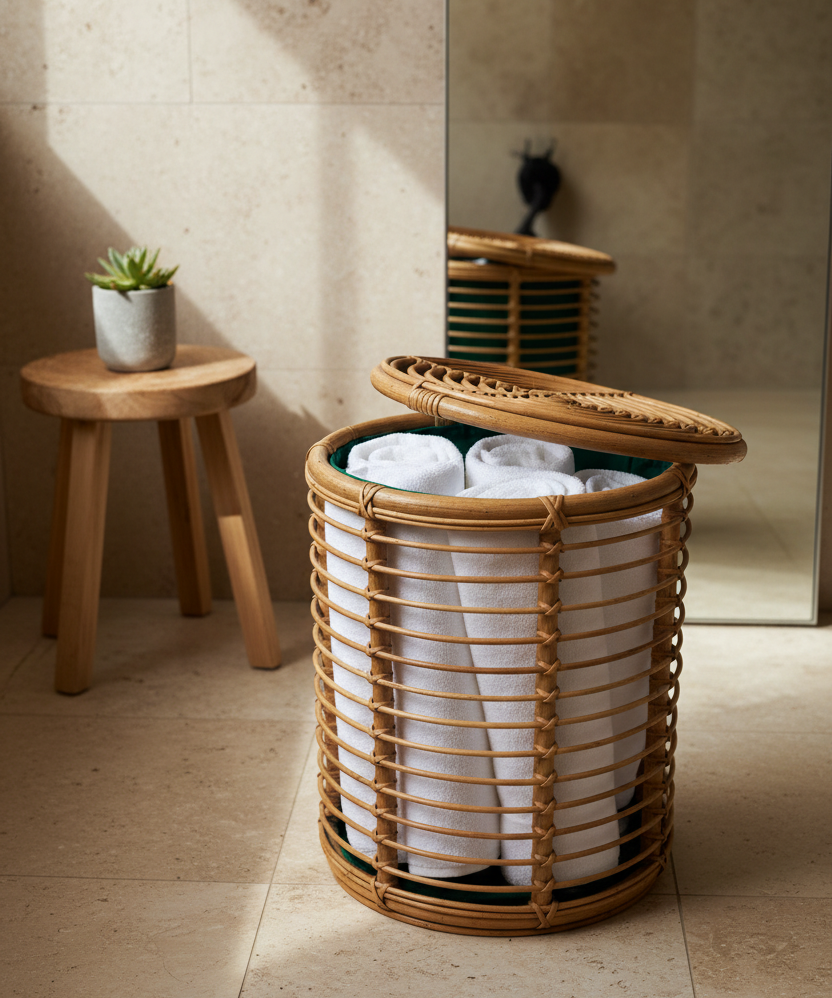 Tito_Agnoli_Bamboo_Storage_Stool_for_Cassina,_Italy,_1960s