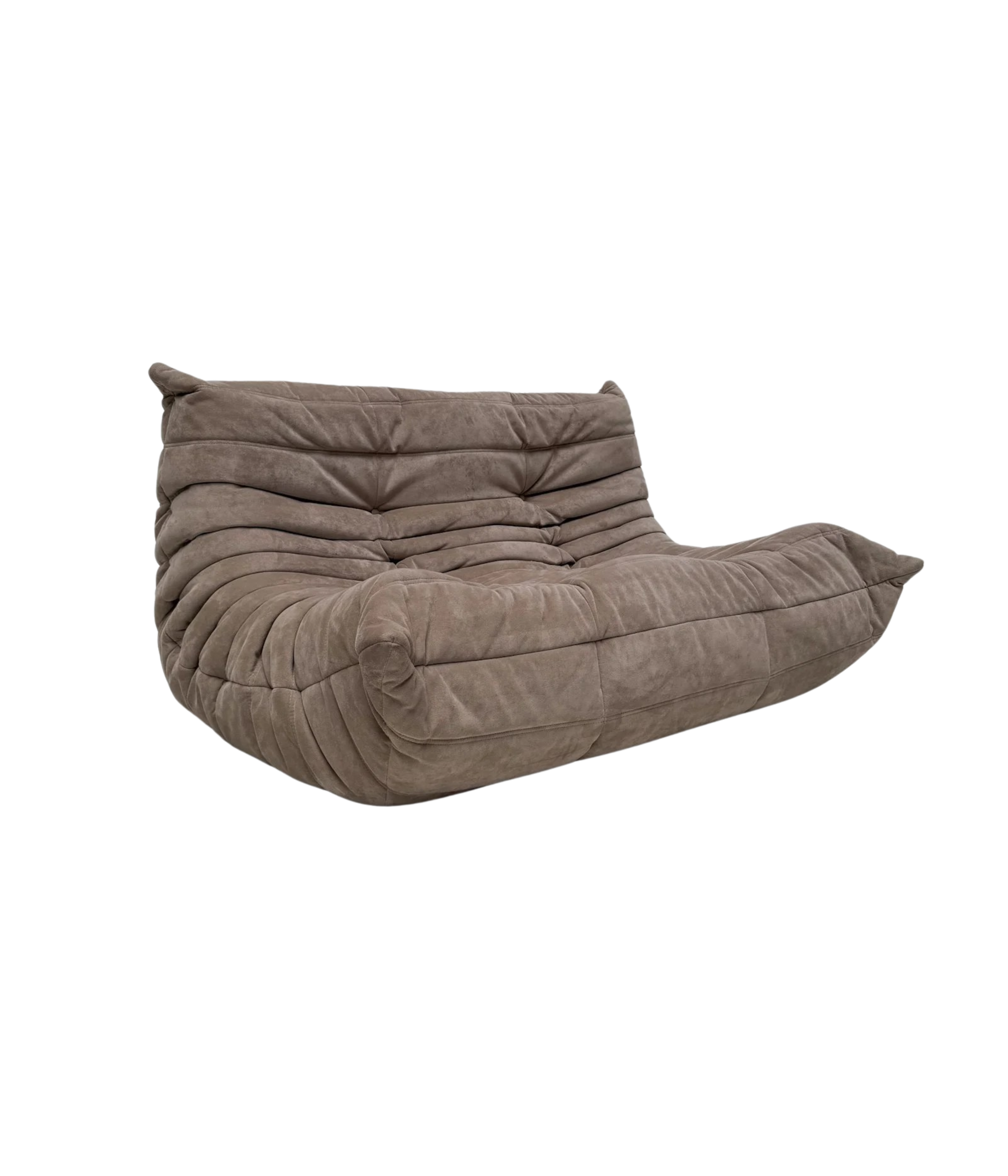 Togo_2-Seater_Sofa_by_Michel_Ducaroy_for_Ligne_Roset,_Original_Taupe_Alcantara,_France,_1995