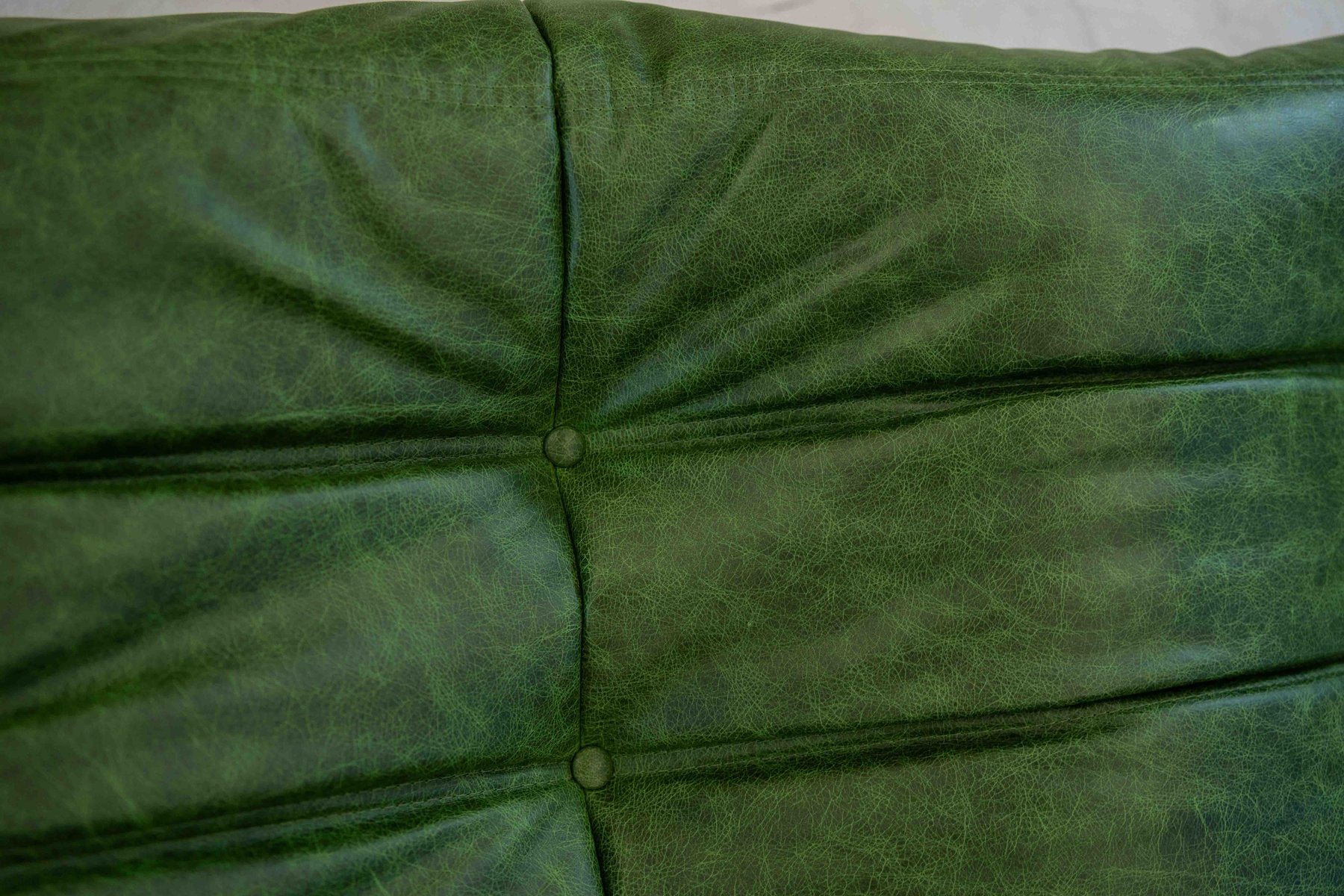 Togo_Chaise_Lounge_in_Green_Leather_by_Michel_Ducaroy_for_Ligne_Roset,_France,_1974