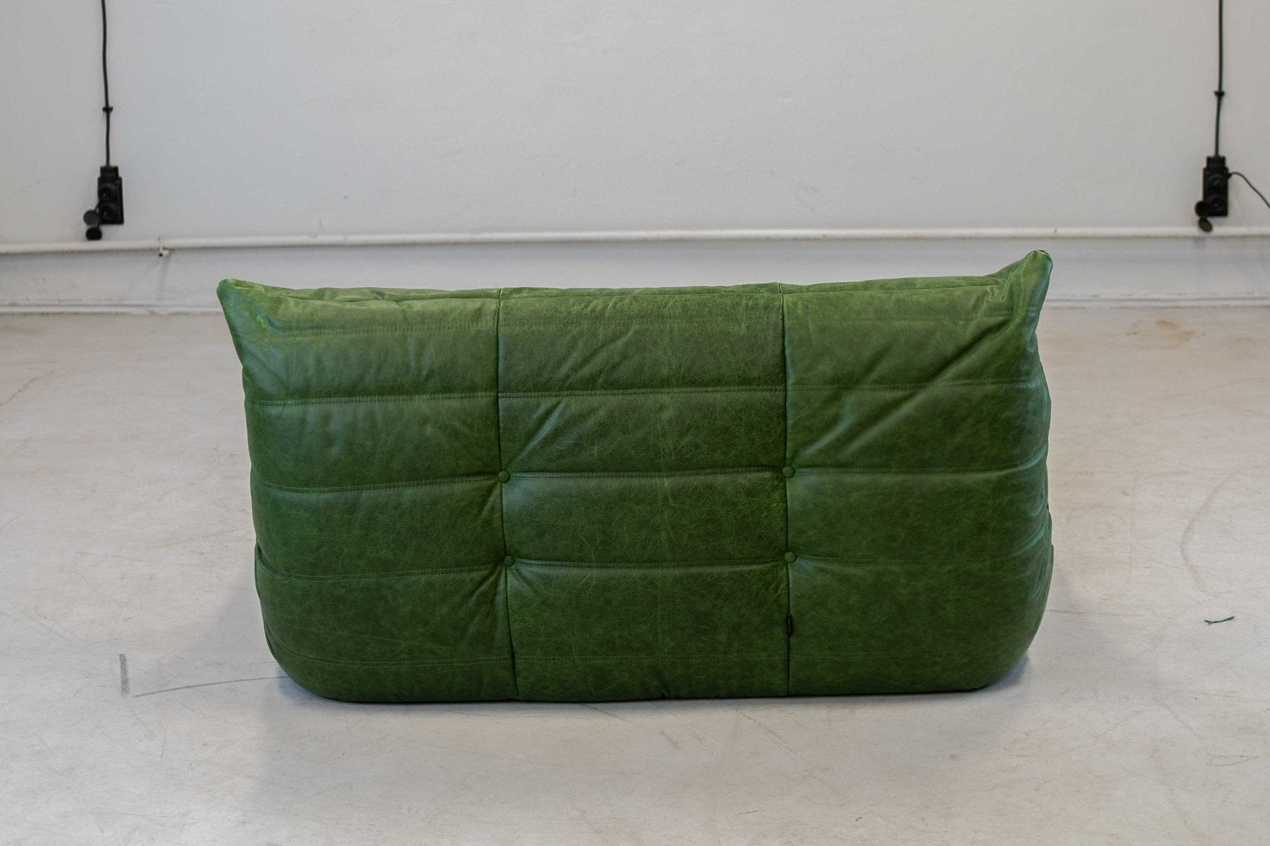 Togo_Chaise_Lounge_in_Green_Leather_by_Michel_Ducaroy_for_Ligne_Roset,_France,_1974