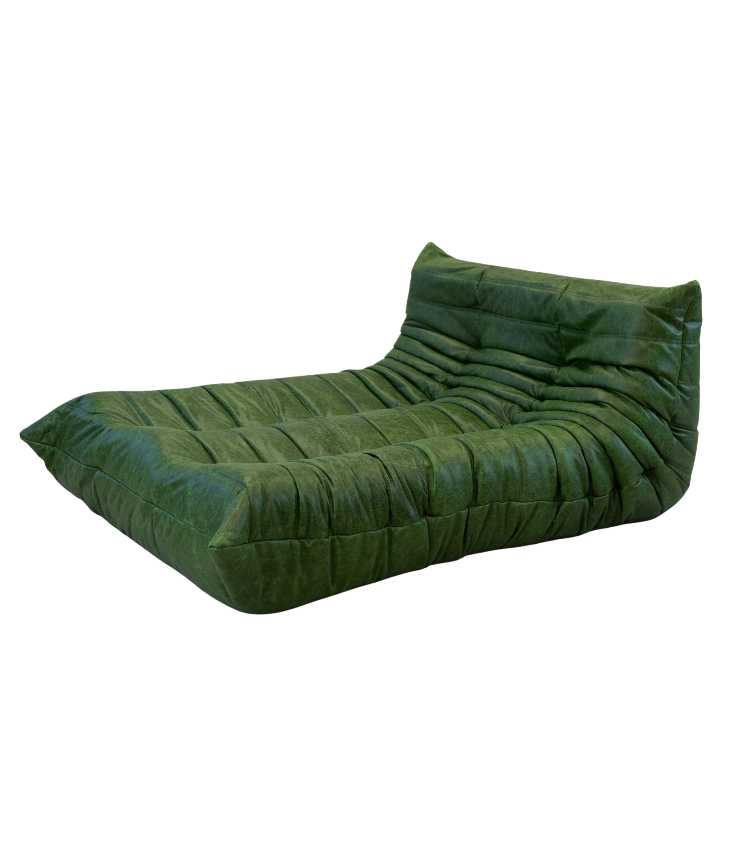 Togo_Chaise_Lounge_in_Green_Leather_by_Michel_Ducaroy_for_Ligne_Roset,_France,_1974