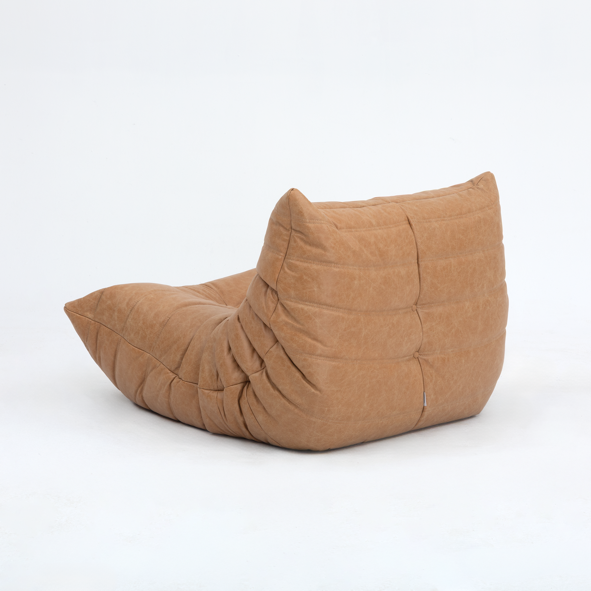 Togo_Lounge_Chair_by_Michel_Ducaroy_for_Ligne_Roset,_Caramel_Fabric,_France,_1970s