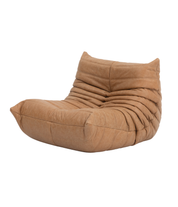 Togo_Lounge_Chair_by_Michel_Ducaroy_for_Ligne_Roset,_Caramel_Fabric,_France,_1970s