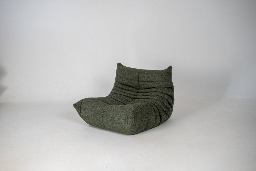 Togo_Lounge_Chair_by_Michel_Ducaroy_for_Ligne_Roset,_Grey_Tweed_Fabric,_France,_1970s