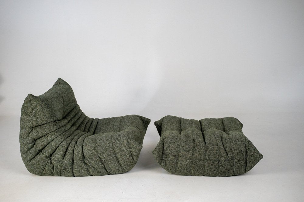 Togo_Lounge_Chair_by_Michel_Ducaroy_for_Ligne_Roset,_Grey_Tweed_Fabric,_France,_1970s