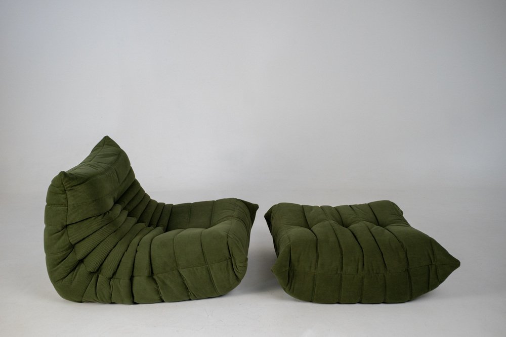 Togo_Lounge_Chair_by_Michel_Ducaroy_for_Ligne_Roset,__Khaki_Corduroy,_France,_1970s