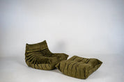 Togo_Lounge_Chair_by_Michel_Ducaroy_for_Ligne_Roset,_Khaki_Velvet,_France,_1970s