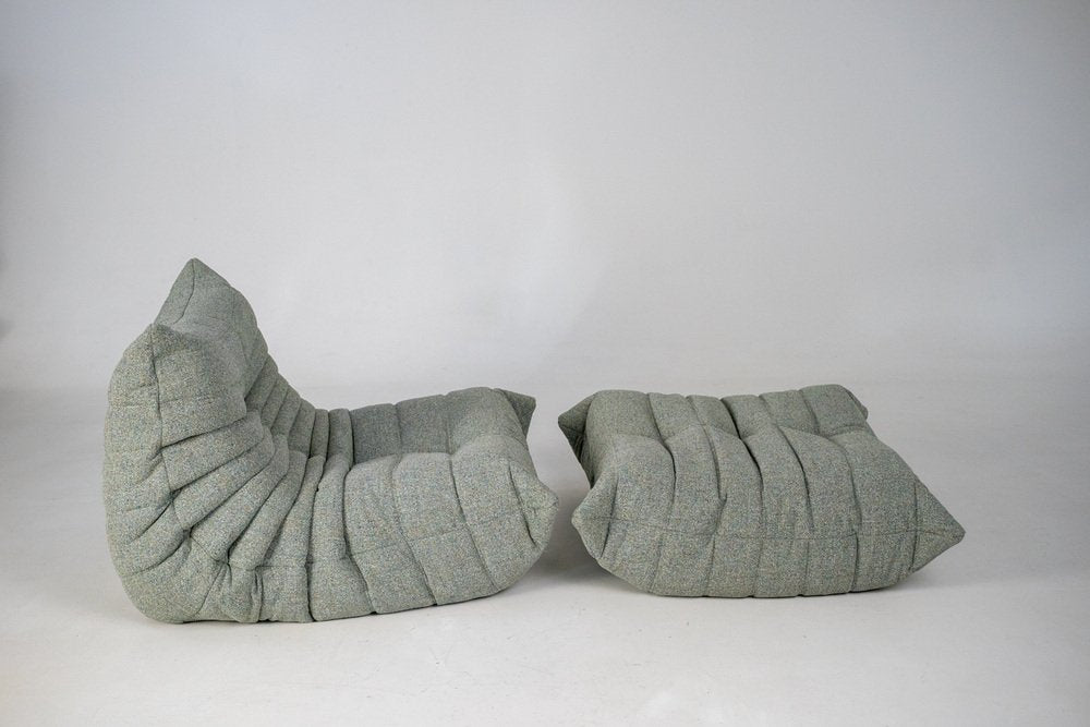 Togo_Lounge_Chair_by_Michel_Ducaroy_for_Ligne_Roset,_Melange_Tweed_Fabric,_France,_1970s