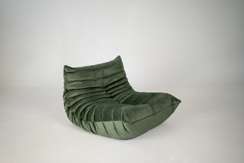 Togo_Lounge_Chair_by_Michel_Ducaroy_for_Ligne_Roset,_Moss_Velvet,_France,_1970s
