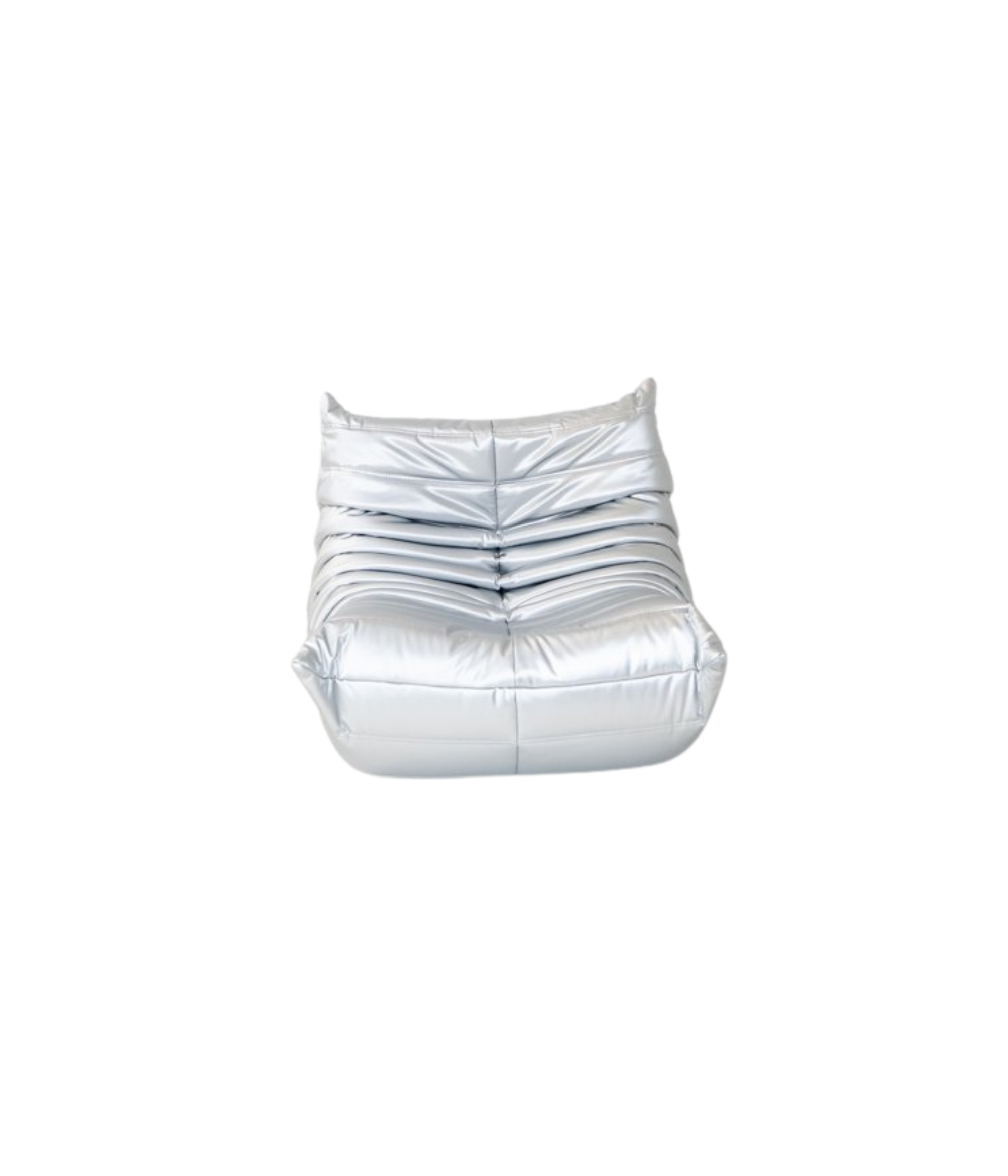 Togo_Lounge_Chair_by_Michel_Ducaroy_for_Ligne_Roset,_Silver_Leather,_France,_1970s