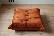 Togo_Pouf_by_Michel_Ducaroy_for_Ligne_Roset,_Amber_Orange_Velvet,_France,_1970s