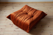 Togo_Pouf_by_Michel_Ducaroy_for_Ligne_Roset,_Amber_Orange_Velvet,_France,_1970s