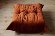 Togo_Pouf_by_Michel_Ducaroy_for_Ligne_Roset,_Amber_Orange_Velvet,_France,_1970s
