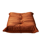 Togo_Pouf_by_Michel_Ducaroy_for_Ligne_Roset,_Amber_Orange_Velvet,_France,_1970s