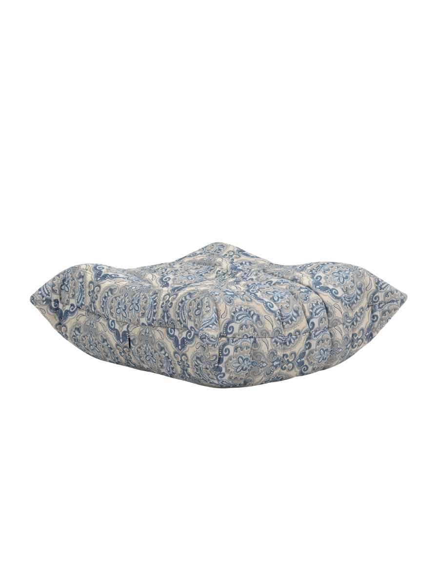 Togo_Pouf_by_Michel_Ducaroy_for_Ligne_Roset,_Blue_Pattern,_France,_1970s
