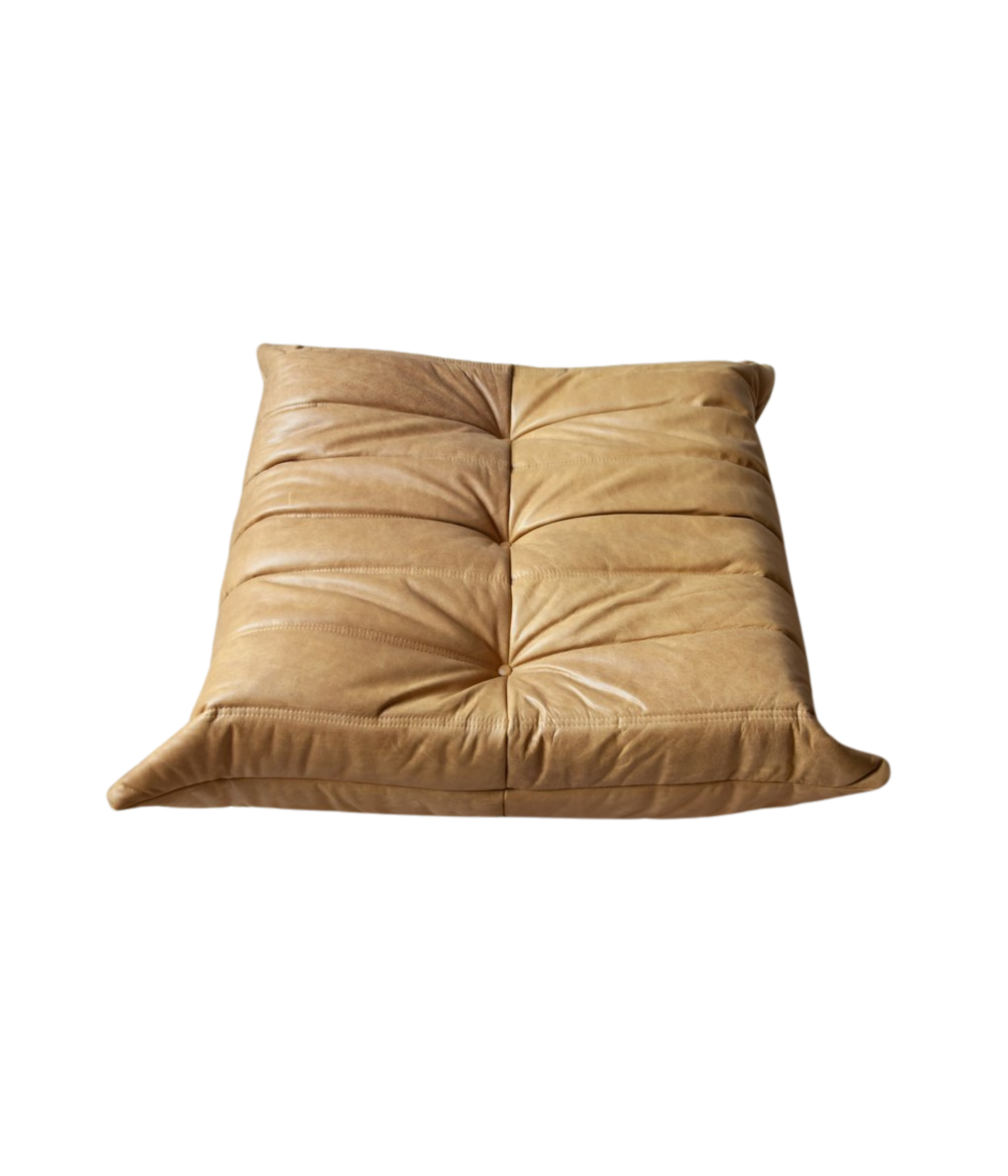 Togo_Pouf_by_Michel_Ducaroy_for_Ligne_Roset,_Camel_Brown_Leather,_France,_1970s
