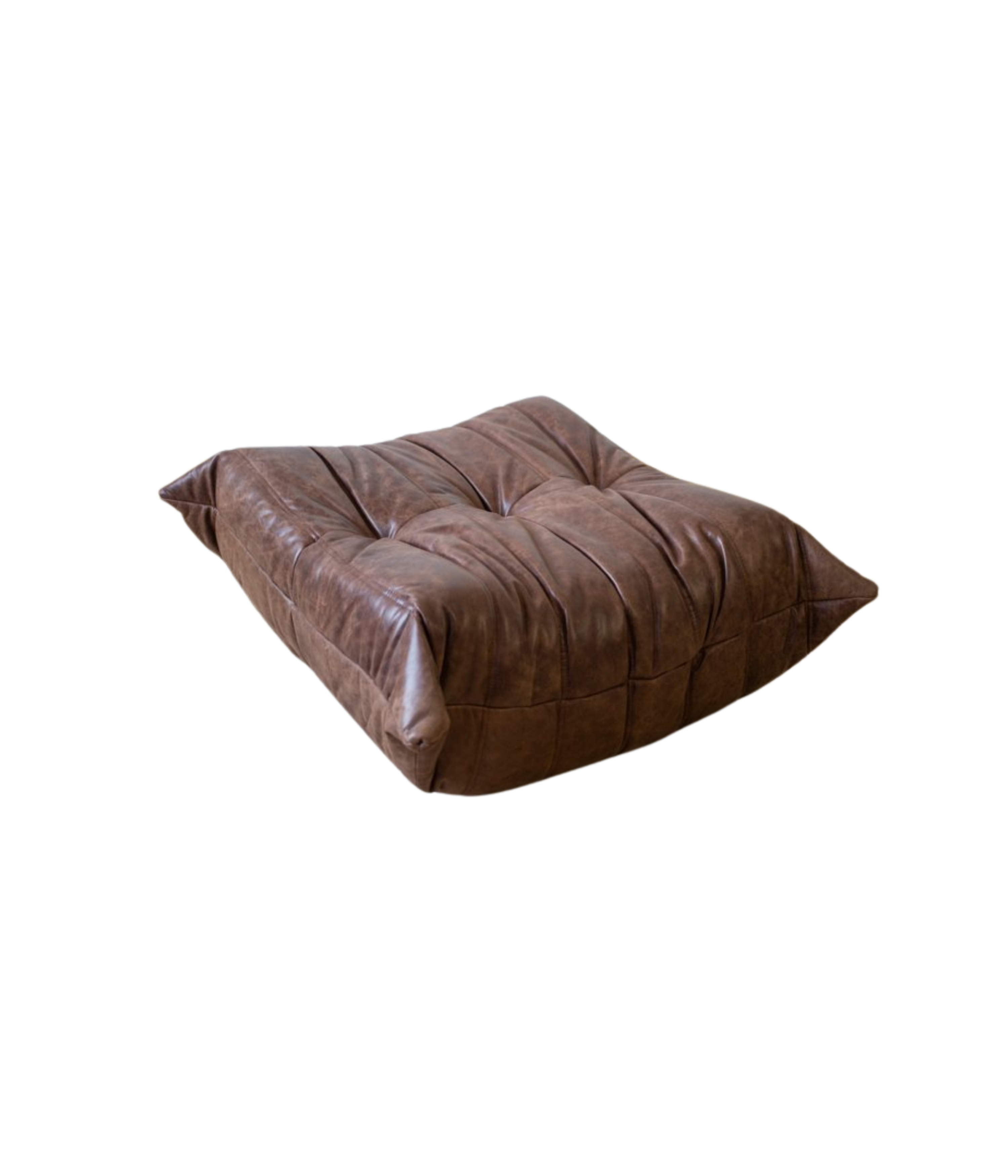Togo_Pouf_by_Michel_Ducaroy_for_Ligne_Roset,_Dark_Brown_Leather,_France,_1970s