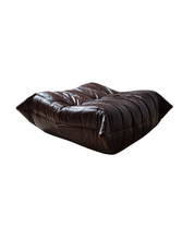 Togo_Pouf_by_Michel_Ducaroy_for_Ligne_Roset,_Dark_Brown_Shiny_Leather,_France,_1970s