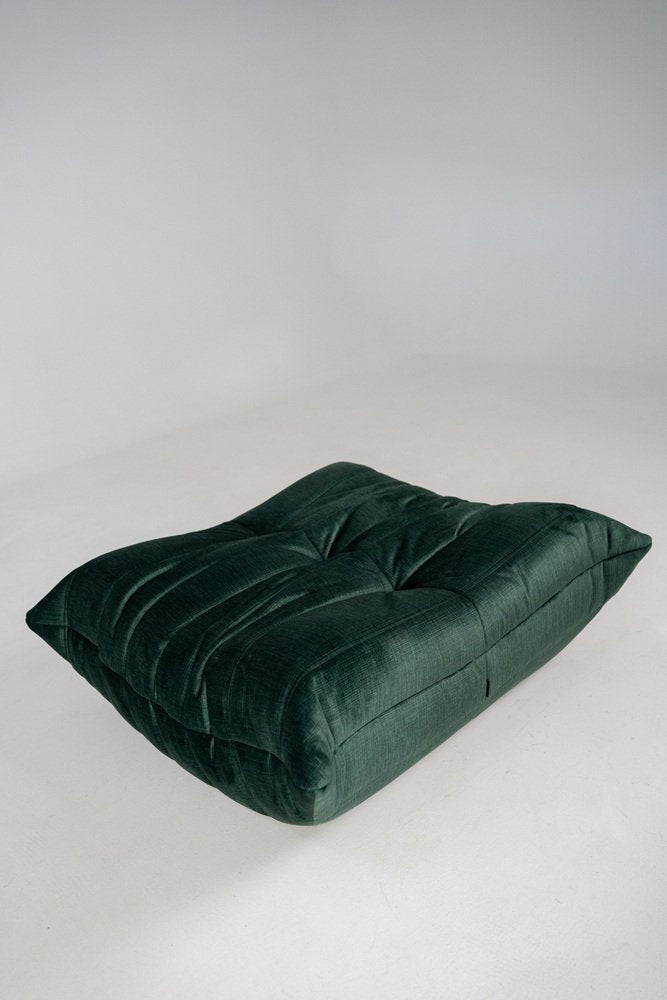 Togo_Pouf_by_Michel_Ducaroy_for_Ligne_Roset,_Dark_Mint_Velvet,_France,_1970s