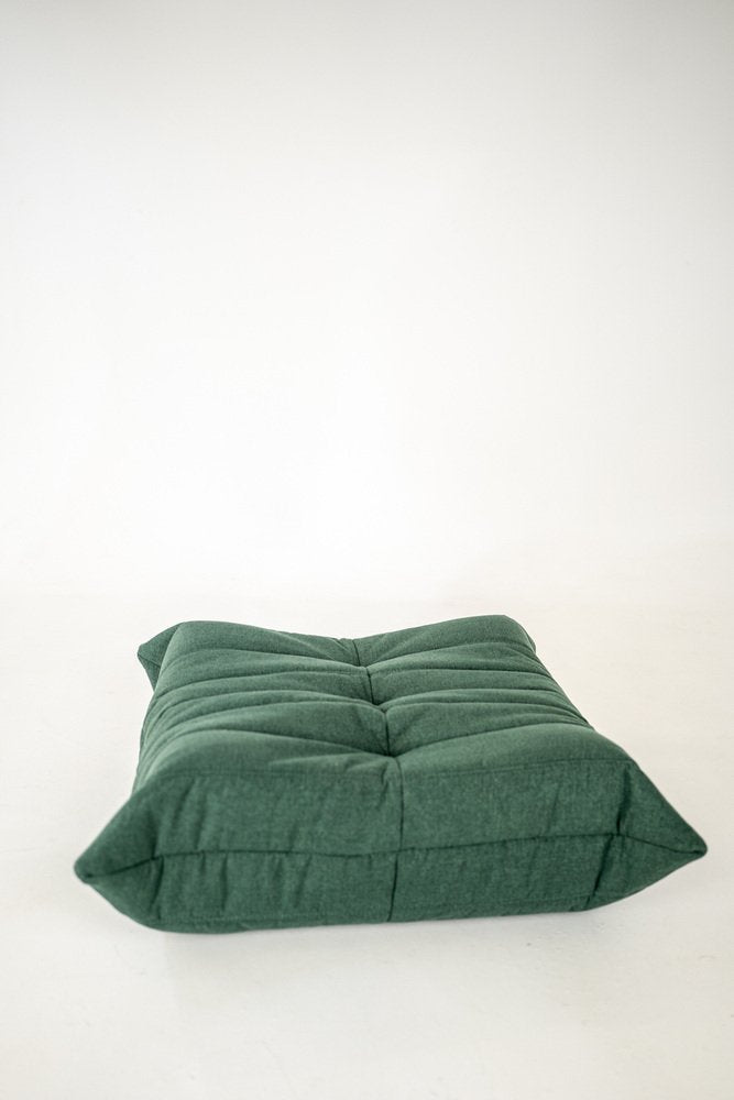 Togo_Pouf_by_Michel_Ducaroy_for_Ligne_Roset,_Green_Fabric,_France,_1970s