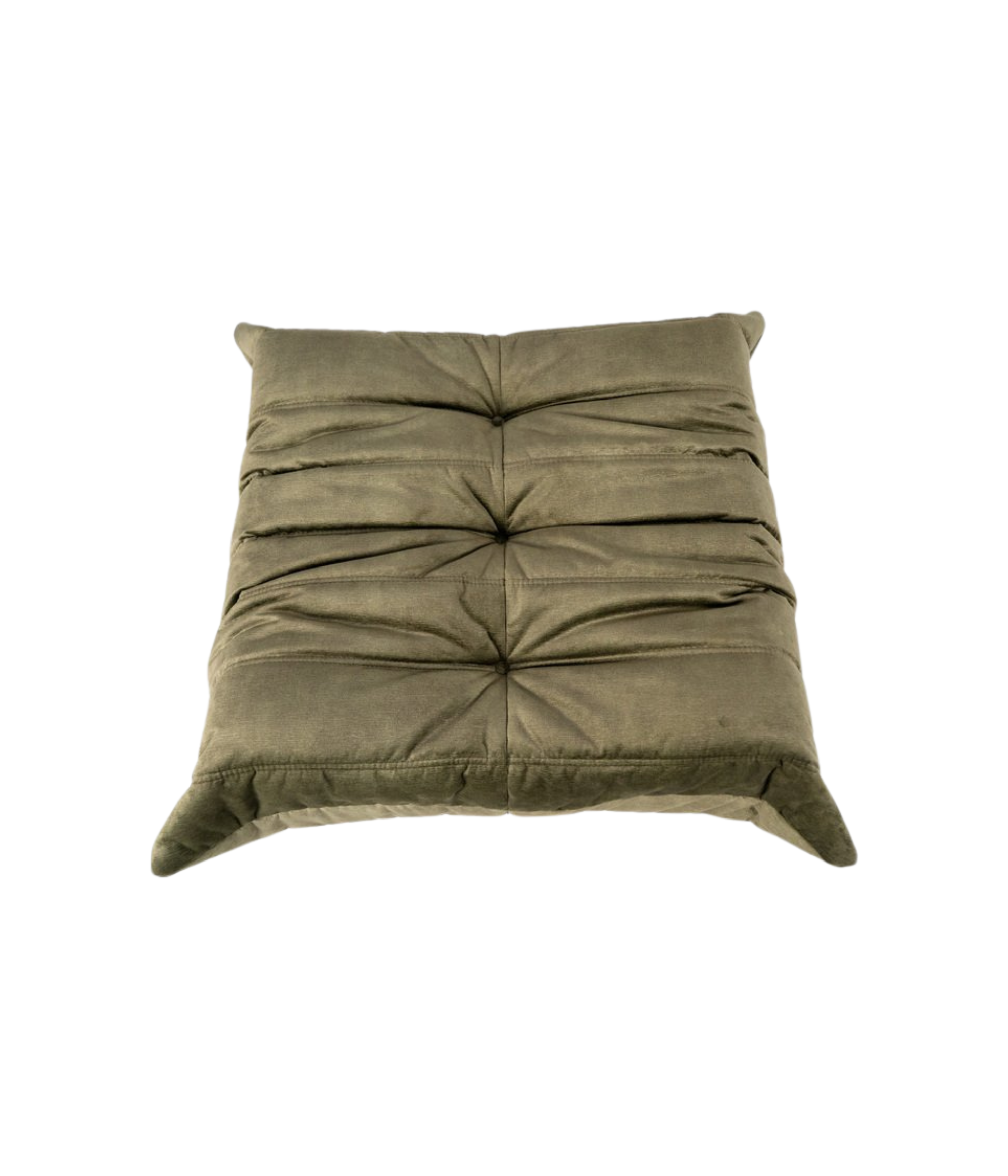Togo_Pouf_by_Michel_Ducaroy_for_Ligne_Roset,_Khaki_Velvet,_France,_1970s