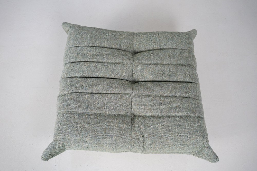 Togo_Pouf_by_Michel_Ducaroy_for_Ligne_Roset,_Melange_Tweed_Fabric,_France,_1970s