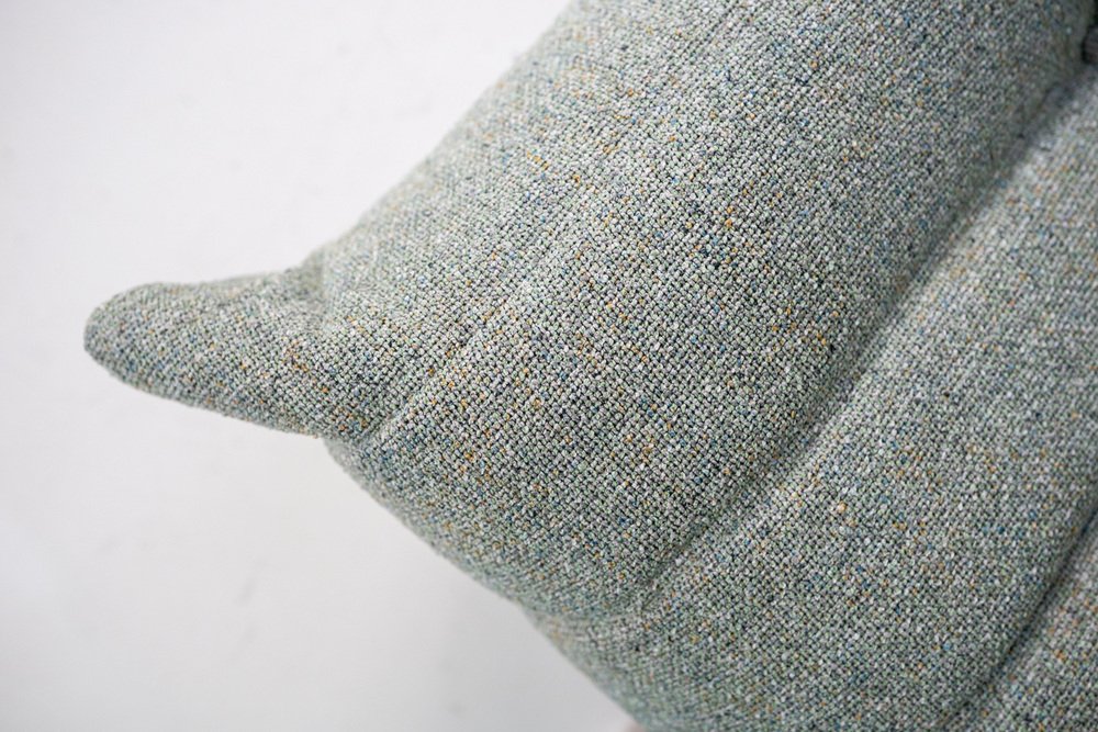 Togo_Pouf_by_Michel_Ducaroy_for_Ligne_Roset,_Melange_Tweed_Fabric,_France,_1970s