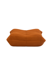 Togo_Pouf_by_Michel_Ducaroy_for_Ligne_Roset,_Orange_Fabric,_France,_1970s