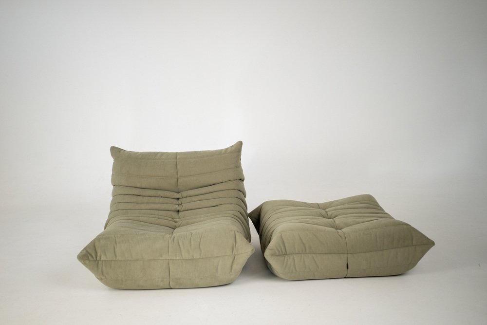 Togo_Pouf_by_Michel_Ducaroy_for_Ligne_Roset,_Sand_Corduroy,_France,_1970s