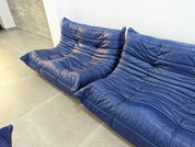Set_of_5_Togo_Sofa_by_Michel_Ducaroy_for_Ligne_Roset_in_Blue_Leather,_France,_1980s