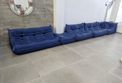 Set_of_5_Togo_Sofa_by_Michel_Ducaroy_for_Ligne_Roset_in_Blue_Leather,_France,_1980s