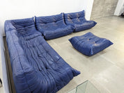 Set_of_5_Togo_Sofa_by_Michel_Ducaroy_for_Ligne_Roset_in_Blue_Leather,_France,_1980s