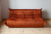 Togo_Three-Seater_Sofa_by_Michel_Ducaroy_for_Ligne_Roset,_Amber_Fabric,_France,_1970s
