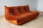 Togo_Three-Seater_Sofa_by_Michel_Ducaroy_for_Ligne_Roset,_Amber_Fabric,_France,_1970s